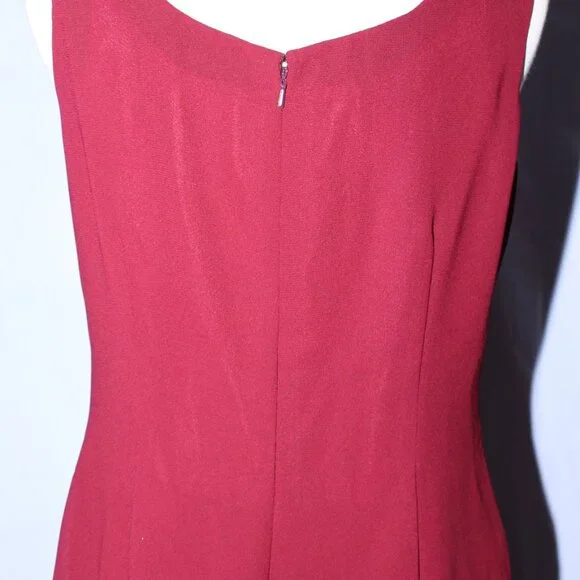 Poly USA #5120 Beaded Chiffon Mother's Gown With Jacket-Size L-BURGUNDY-NWT - Picture 7 of 11